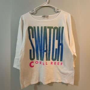 Vintage Swatch Coral Reef 3/4 sleeve tee shirt‎
